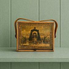 19th Century Tunbridge Ware Sewing Pannier Box Brighton Suspension Pier
