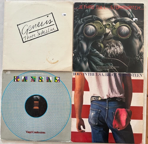 1980's ROCK vinyl LP lot - Genesis - Jethro Tull - Kansas - Bruce Springsteen