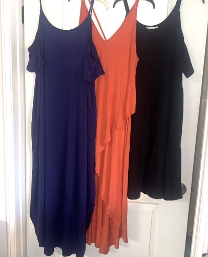 Lote Mujeres Vestido XL Cami Sin Mangas Maxi Largo Mini Corto Sol Verano Hombro Frío - Imagen 2 de 5
