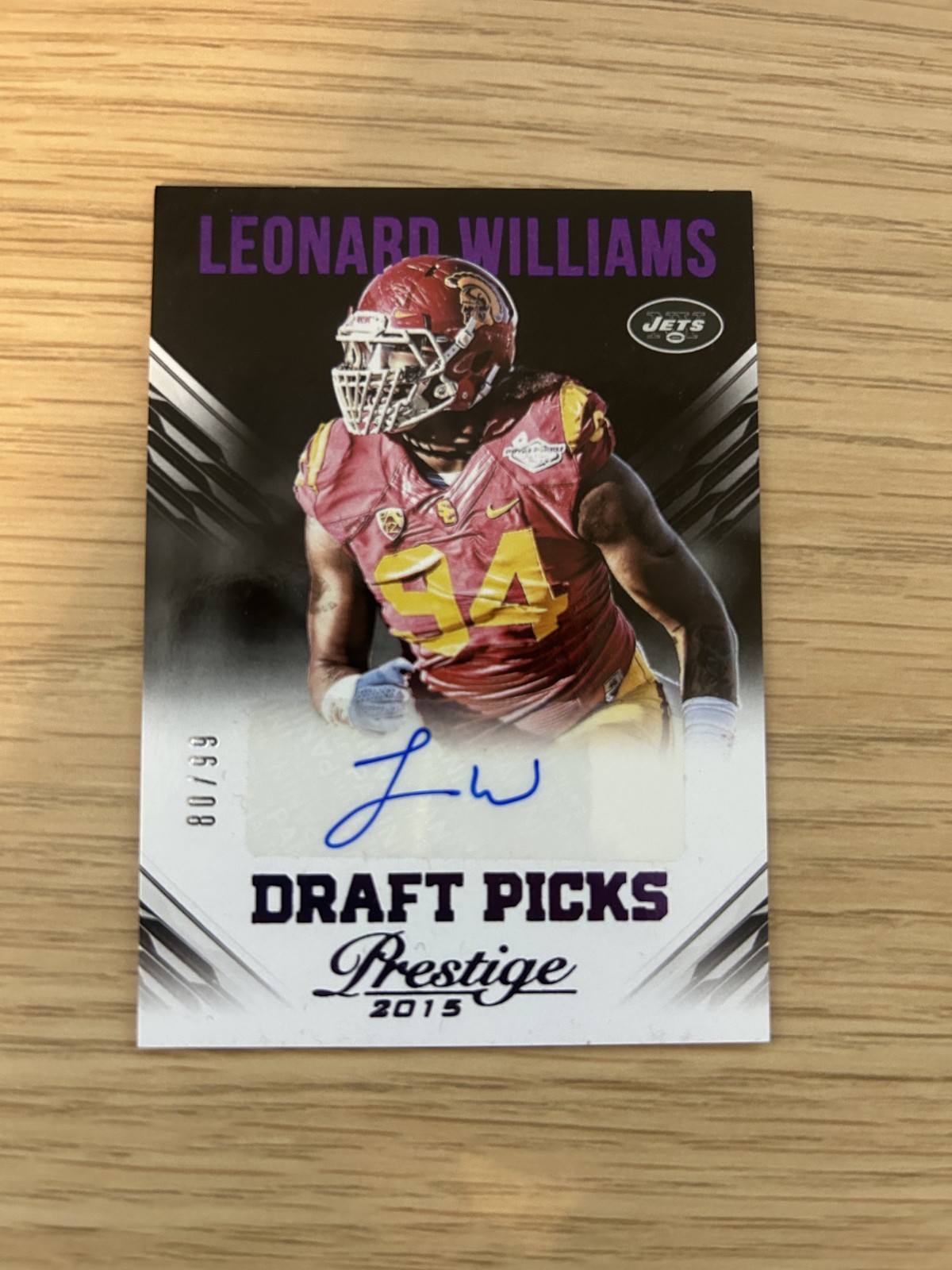 Leonard Williams Panini Prestige Draft Picks Signatures #DPSLW Base