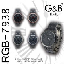 G&B Men's Metal Bracelet Quartz Wristwatch Colour 2 Ref RGB-7938