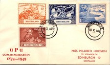 1949 Maseru Basutoland UPU Anniversary FDC First Day Cover to Edinburgh Scotland