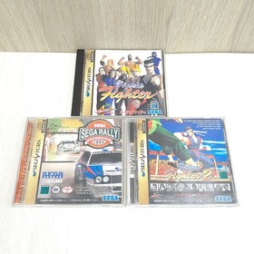 Sega Saturn Console bundle with 6 games, 2 controllers & cables Japan White