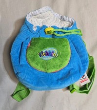 Webkinz Ganz Corduroy Knapsack Carrier Backpack Blue Green