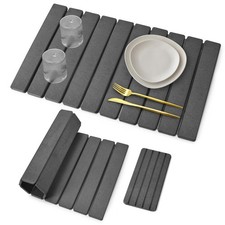 Large Stone Dish Drying Mat for Kitchen Counter 24" L 16 " W Foldable Sup...