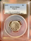 1913 P Type 2 PCGS MS64 Buffalo Nickel. Nice Eye Appeal! 🪙