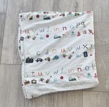 Pottery Barn Kids ALPHABET SOUP Full Flat Sheet ABCs
