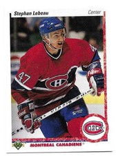 STEPHAN LEBEAU 1990-91 UPPER DECK ROOKIE CARD NM-MT CONDITION
