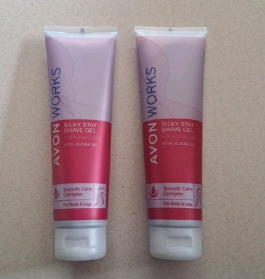 2 x Avon Works Silky Stay Rasiergel