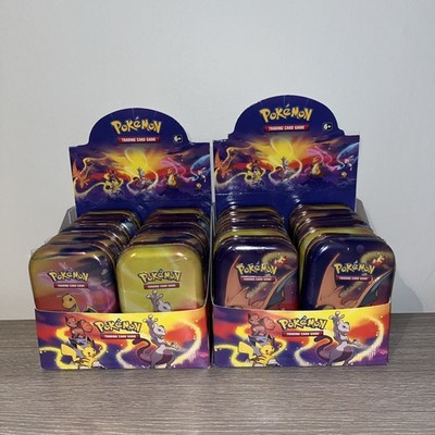 Pokemon TCG Kanto Power Mini Tins - x10 Mixed Design Sealed Tins & Display Box  
