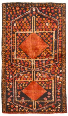 Vintage Traditional Hand-Knotted Area Rug 3'3'' x 6'0'' Oriental Wool Carpet
