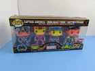 Funko Pop Marvel 4 Pack Black Light Captain America Iron Man Thor Doctor Strange