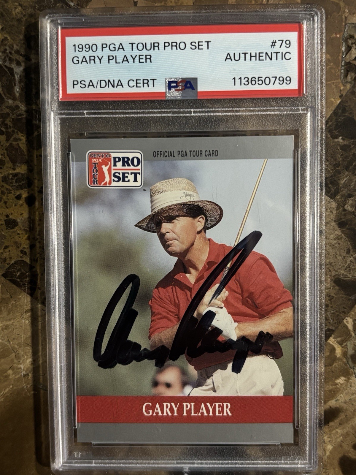 Signed Auto Gary Player 1990 Pro Set Trading Card PSA/DNA Masters Golf Nice Card
