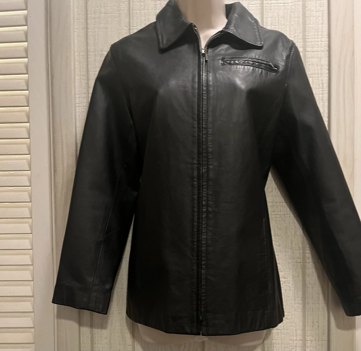 Gap Black Leather Outer Shell Coats, Jackets & Vests for Women for