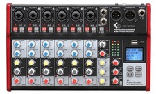 8 Channels Mixer with MP3, Bluetooth, Recording, USB Canadian Brand 