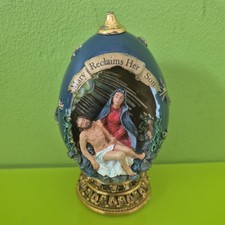 House of Fabergé “Mary Reclaims Her Son” –24K Gold Plated & Enameled Egg - Rare