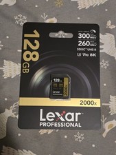 Lexar Professional 128GB V90 2000x SDXC UHS-II U3 4K-8K SD Memory Card - NEW