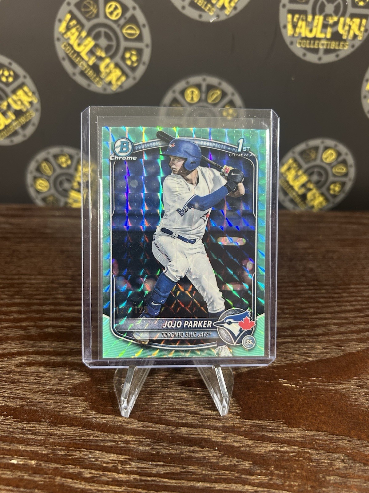 2025 Bowman Draft Chrome Aqua Geometric Refractor #BDC-8 JoJo Parker RC /125