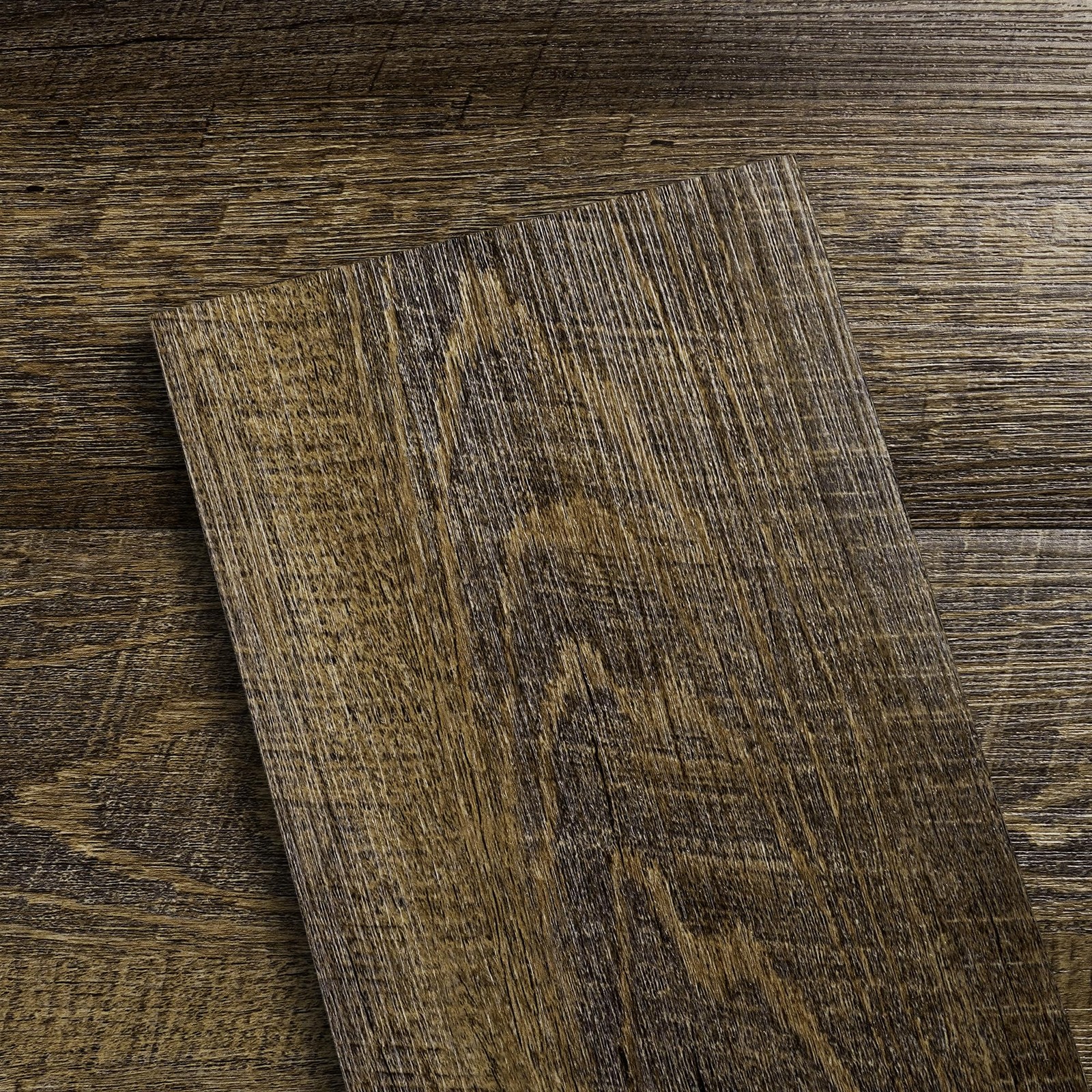 Distressed Wood Plank Peel and Stick Floor Tiles 36x6 Inch 36-Pack