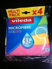 Vileda Sponge Cloth 4-Pack - Super Absorbent Cellulose Cotton - Eco-Friendly