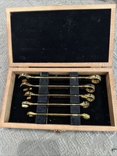 Napa 61551 5pc 14 Karat Gold Plated Mirror Finish Wrench Set Limited Rare