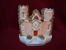 Antique Victorian Staffordshire Encrusted Castle Pastille Burner Spill Figure