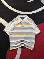VINTAGE Phat Farm Polo Shirt Mens XL Multicolor Striped Baggy Y2K Hip Hop Preppy