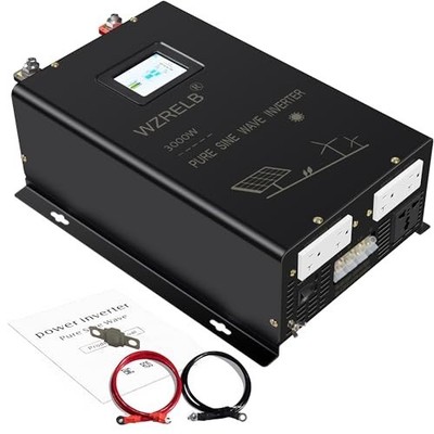 WZRELB 3000W Split Phase Pure Sine Wave Inverter 24V DC to 120V 240V 5AC Outlets