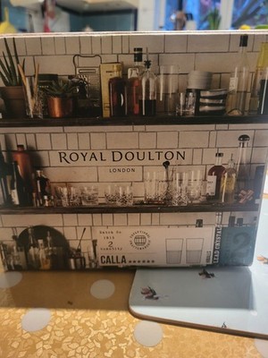 ROYAL DOULTON KRISTALL CALLA GLAS X 2