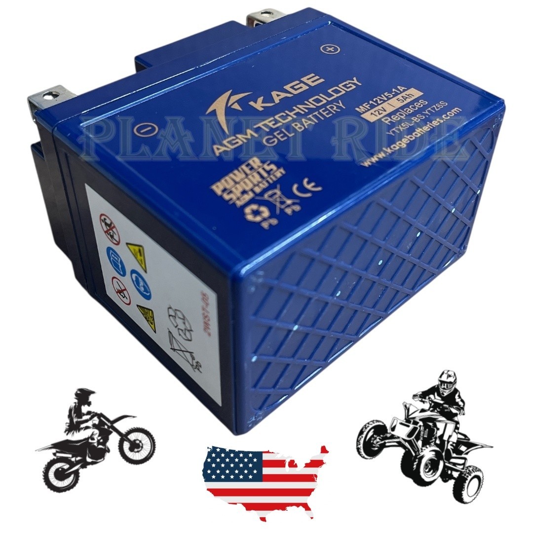 Kage MFV5-1A YTX5L-BS YTZ6S AGM Battery 12V 5Ah CCA 80 ATV