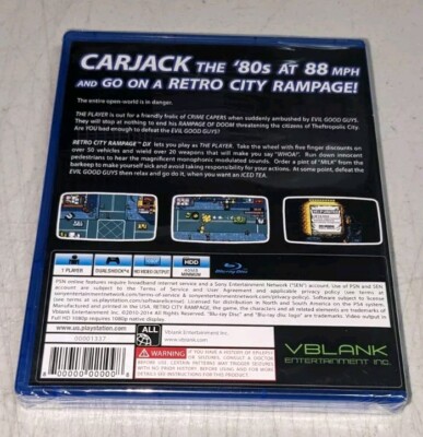 Retro City Rampage DX (PlayStation PS4) First Print New Sealed