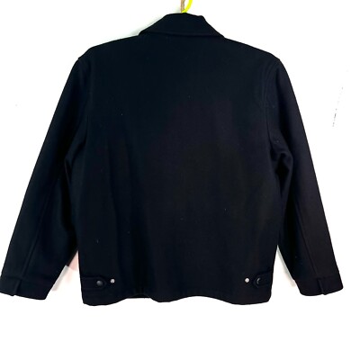 OLD NAVY Wool Jacket Coat Mens Size L Black Zippered