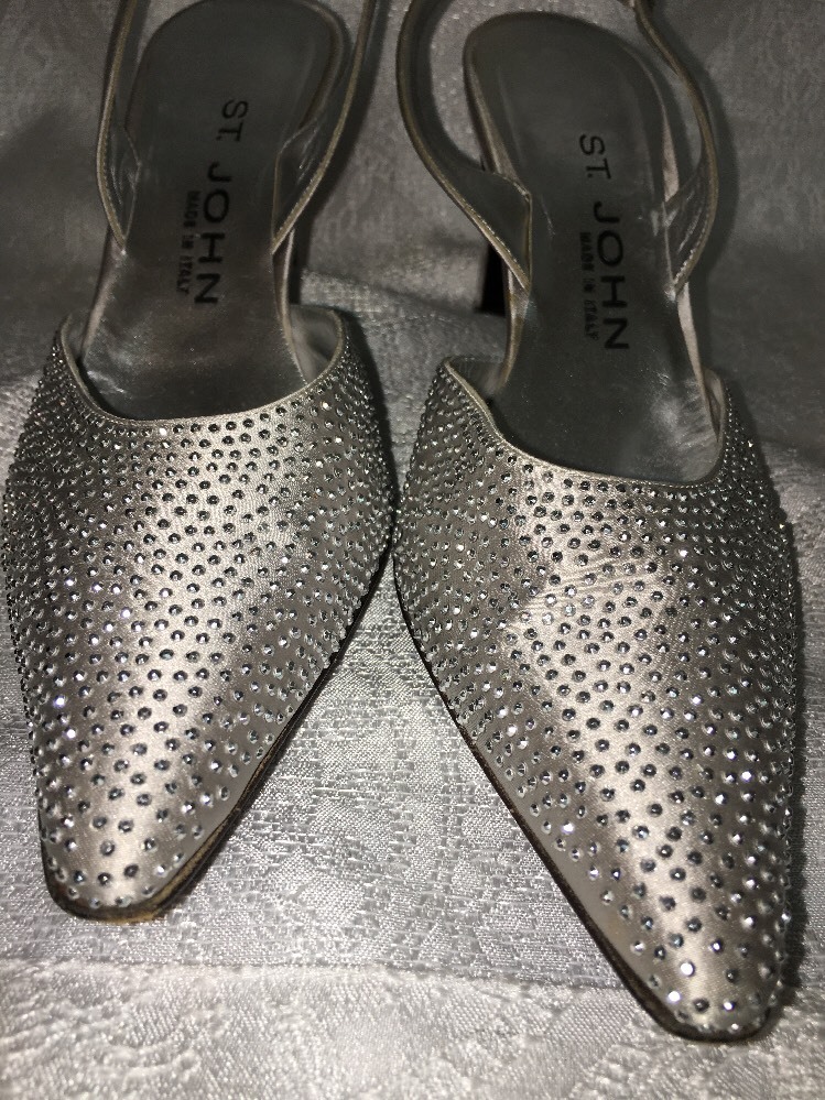 St John noche Plata tachonado de noche John Zapatos Tacón Bajo Talla 6 1 2 7dd329 St John noche Plata tachonado de noche John Zapatos Tacón Bajo Talla 6 1 2 7dd329