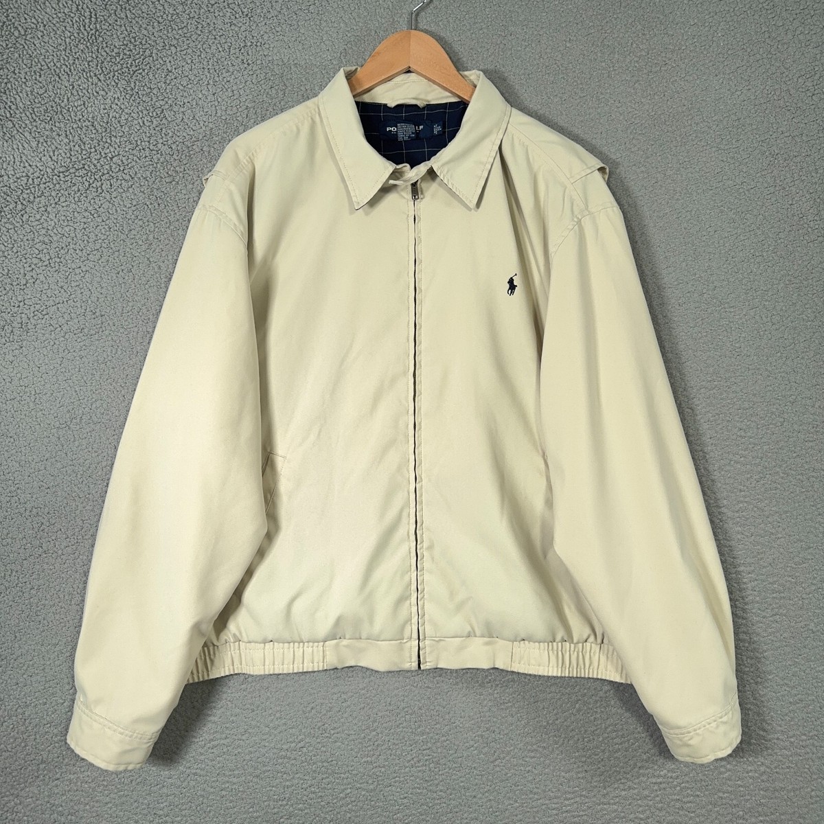 Vintag Polo Ralph Lauren Bomber Jacket Men XL plaid Line