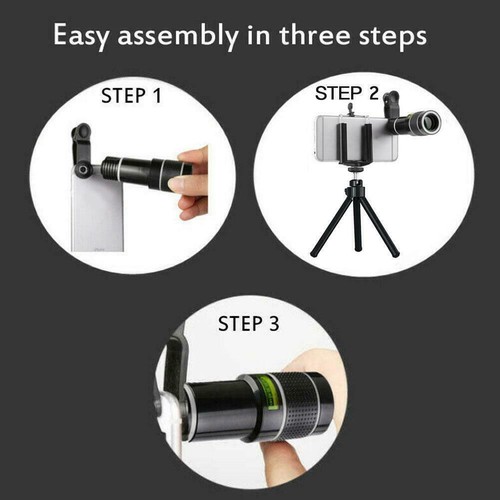 20X Zoom Portable Clip On Telephoto Lens External Mobile Camera Spotting Scope - Zdjęcie 8 z 14