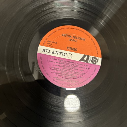 RARE Aretha Franklin - Aretha Now / Ahora! Spain LP Atlantic HAT(S) 421-18 VG+ - Afbeelding 6 van 7