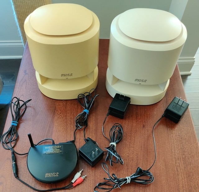 Pair of Advent AW810 Wireless Indoor / Outdoor Speakers + transmitter