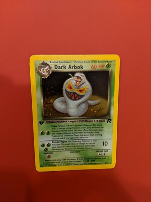 Dark Arbok 1st Edition 2/82 Team Rocket Set Holo Rare first pokemon card |  eBay