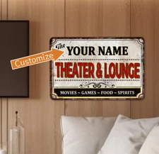 Custom Theater Lounge Sign Family Movie Decor Cinefile Gift Video 108122002119