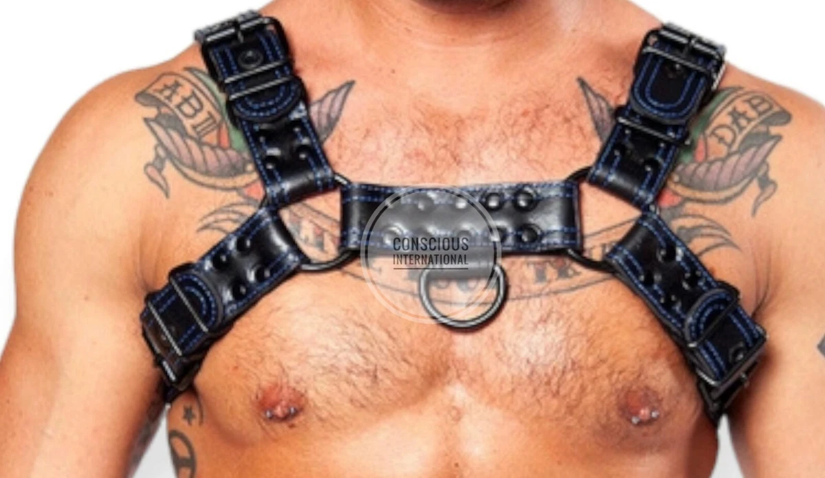 Mens leather cheap bulldog harness