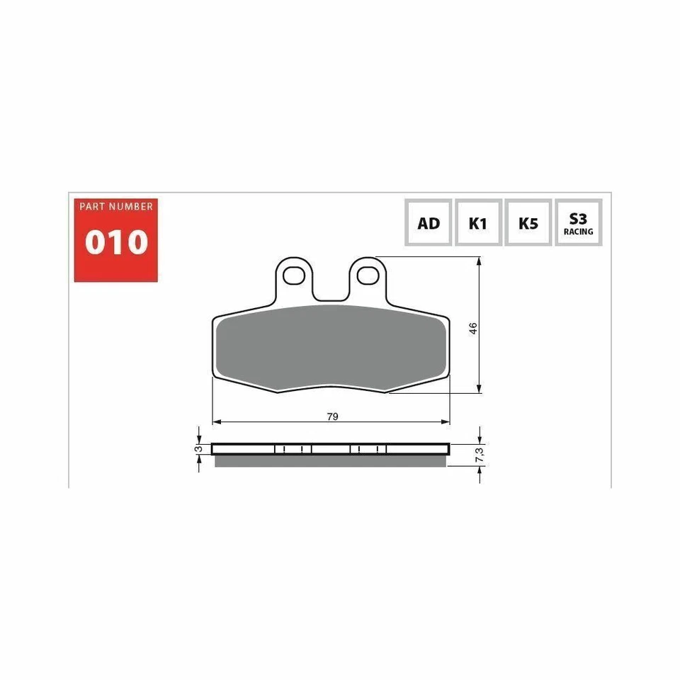 Se adapta a pastillas de freno Aprilia Mana 850 '08-14 DORADOfren 251S3-x2-010AD Foto 3 de 4