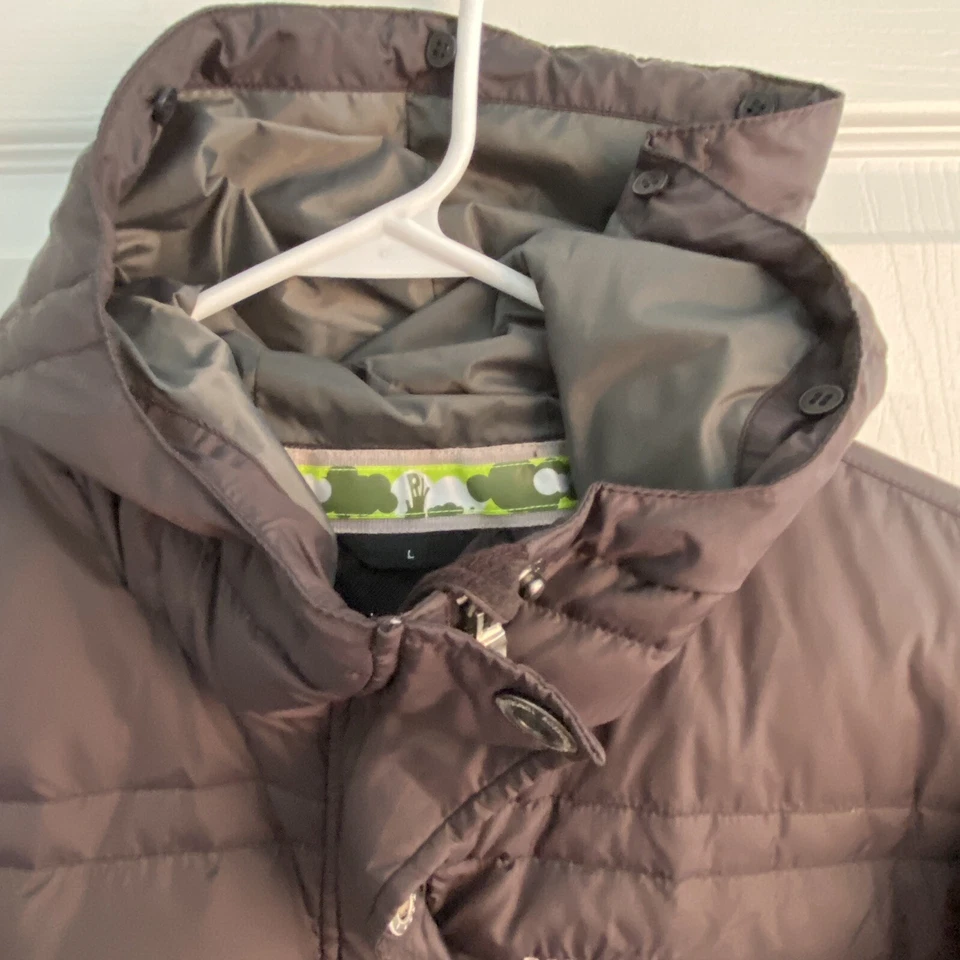 ROSSIGNOL 滑雪夹克女式大号 Puffer 鹅绒绝缘雪地连帽 — 第 3/4 张图片