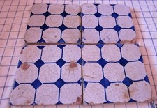 4 riggiole mattonelle piastrelle antiche Sicilia ottocento storiche mis20x20 217