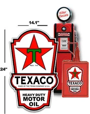24" X 14.1" TEXACO LUBSTER SIDE DECAL GAS AND OIL PUMP, SIGN STICKER LUBESTER