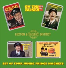 RETRO TV- ON THE BUSES -STAN , JACK & BLAKEY  SET OF 4  - JUMBO FRIDGE MAGNETS