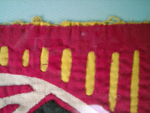 FRAMED 15.5" BY 15.5" TRADITIONAL MOLA PANAMA CUNA (KUNA) NATIVE HAND STITCH - Picture 6 of 9