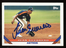 1993 Topps JUAN GUERRERO Signed Card autograph AUTO ASTROS