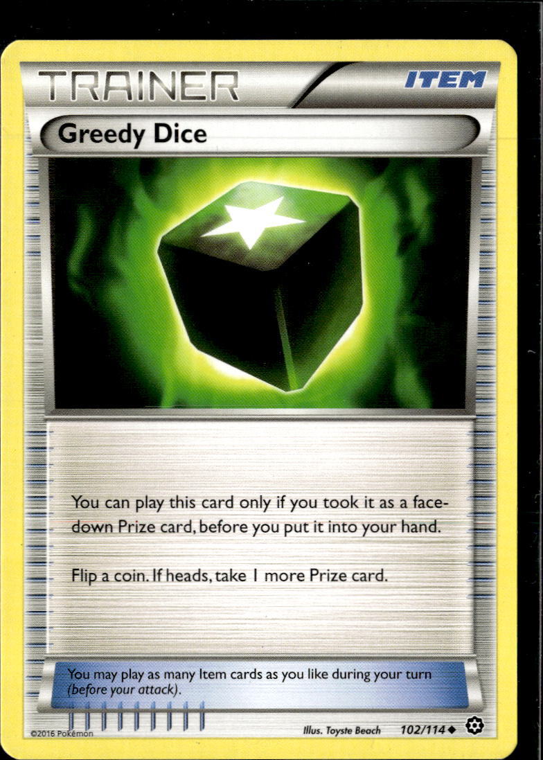 Pokemon Greedy Dice 102/114 Steam Siege Non Holo Uncommon 2 Card Lot LP