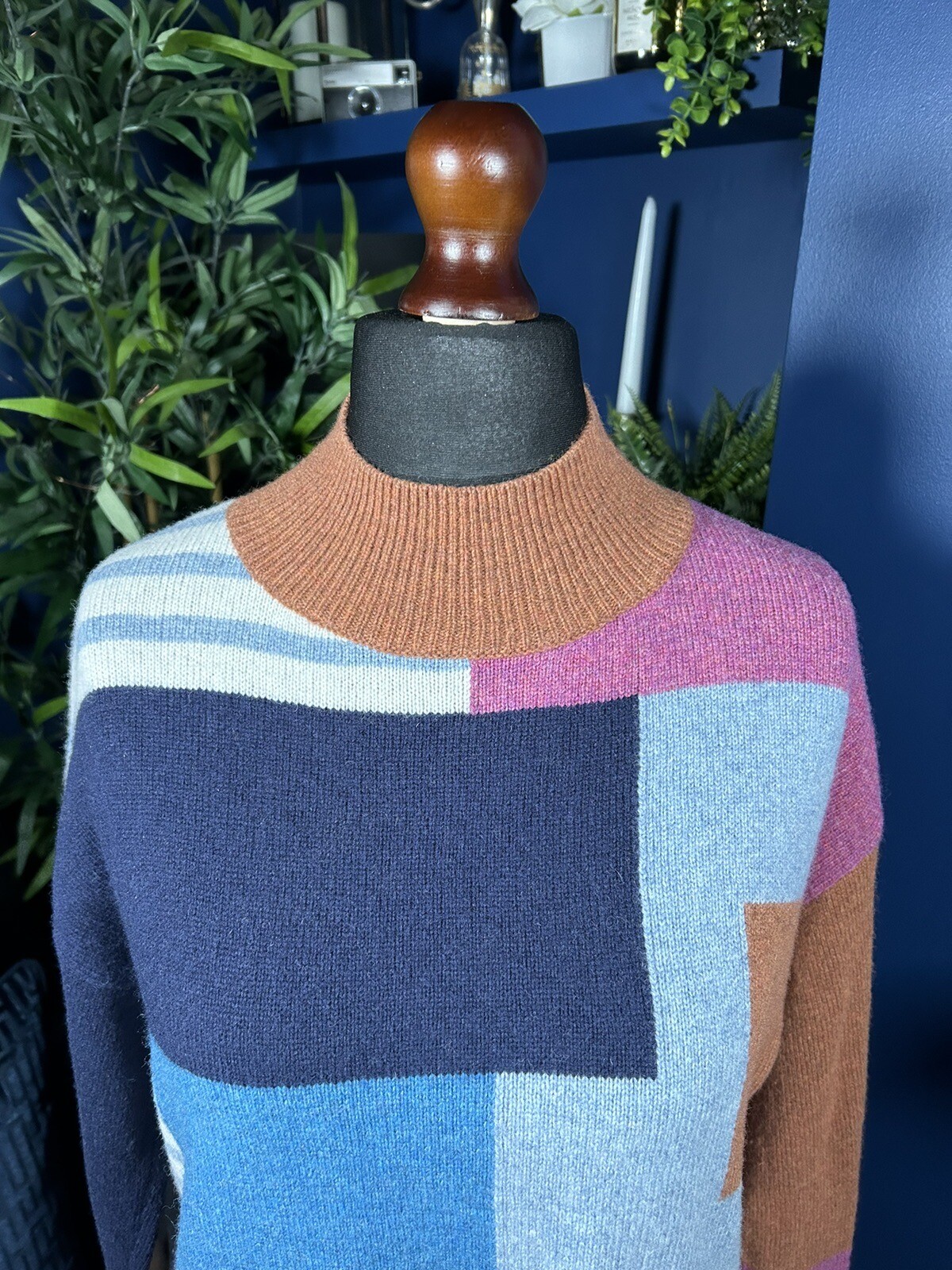 White Stuff Patchwork Jumper Lambswool Uk 12 Wome… - image 1