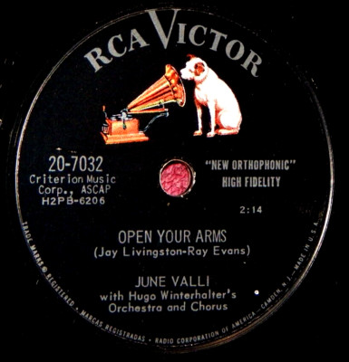 June Valli Open Your Arms / Baby Come Home 78 PLAY GRADED Fully Tested